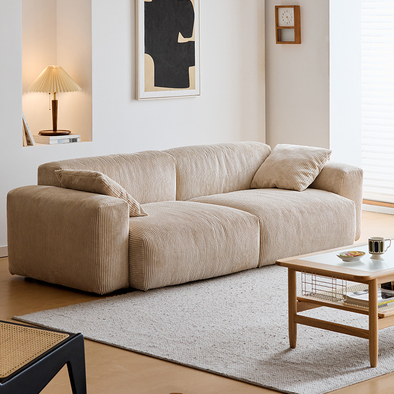 Woody Prime 6種の生地から選べる多層構造ナチュラルワイドソファ【カスタマイズ可】