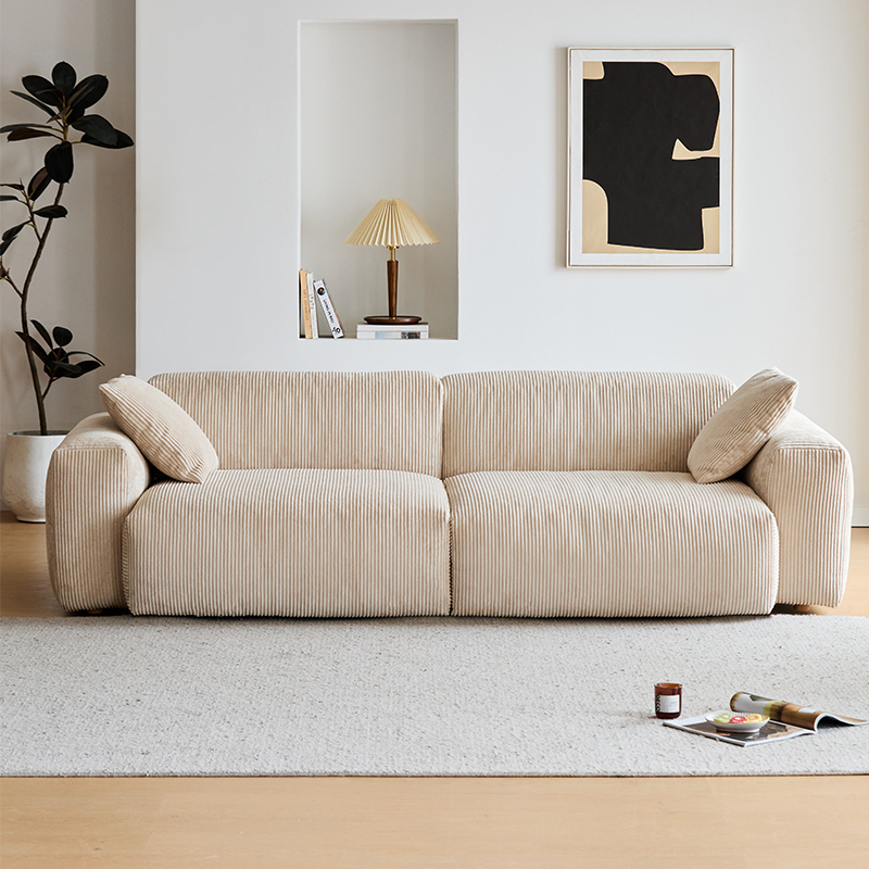 Woody Prime 6種の生地から選べる多層構造ナチュラルワイドソファ【カスタマイズ可】