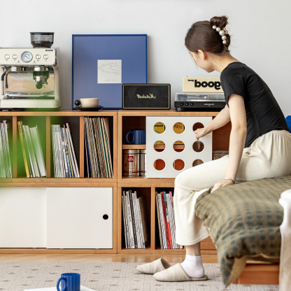 Woody Prime Cherry 組み合わせ木製収納ボックス