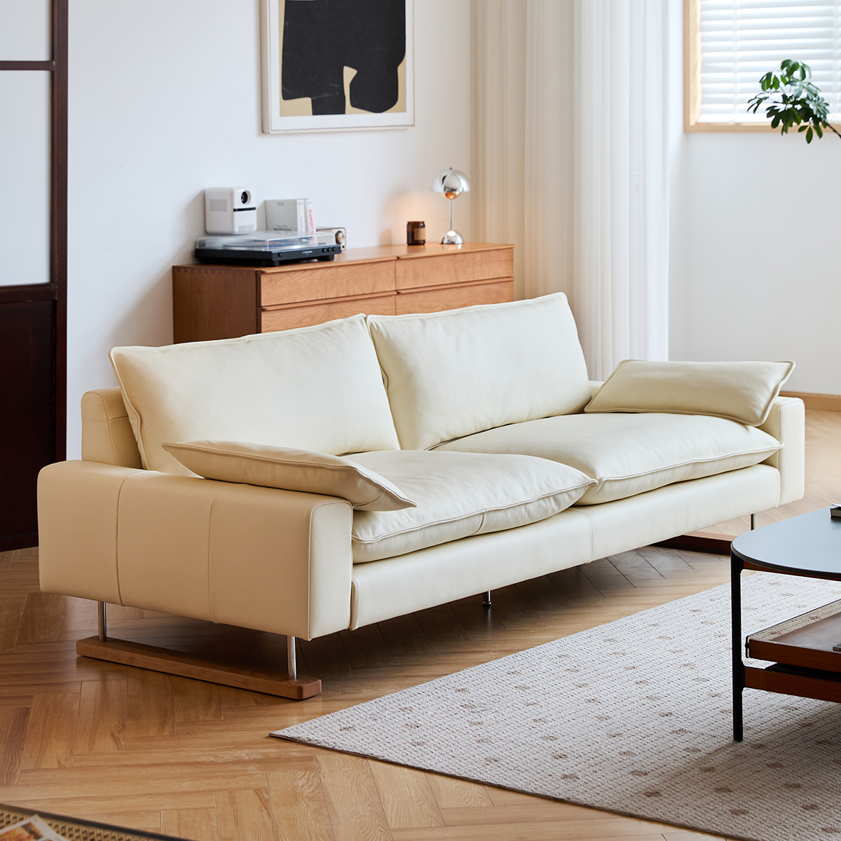 e's 合皮ソファ 3人掛けソファ デビュー077 座面高42cm 合皮RED(3人掛けソファ 合皮RED