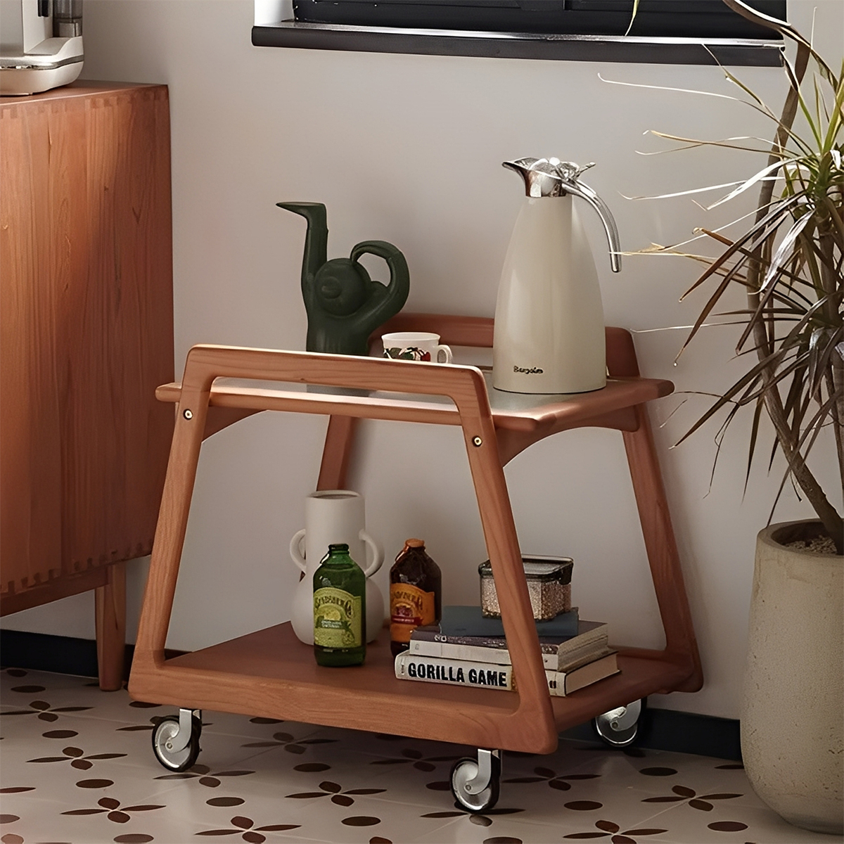 Woody Prime Cherry 木製ミニワゴン | 滑らか走行でサッと届くサイド