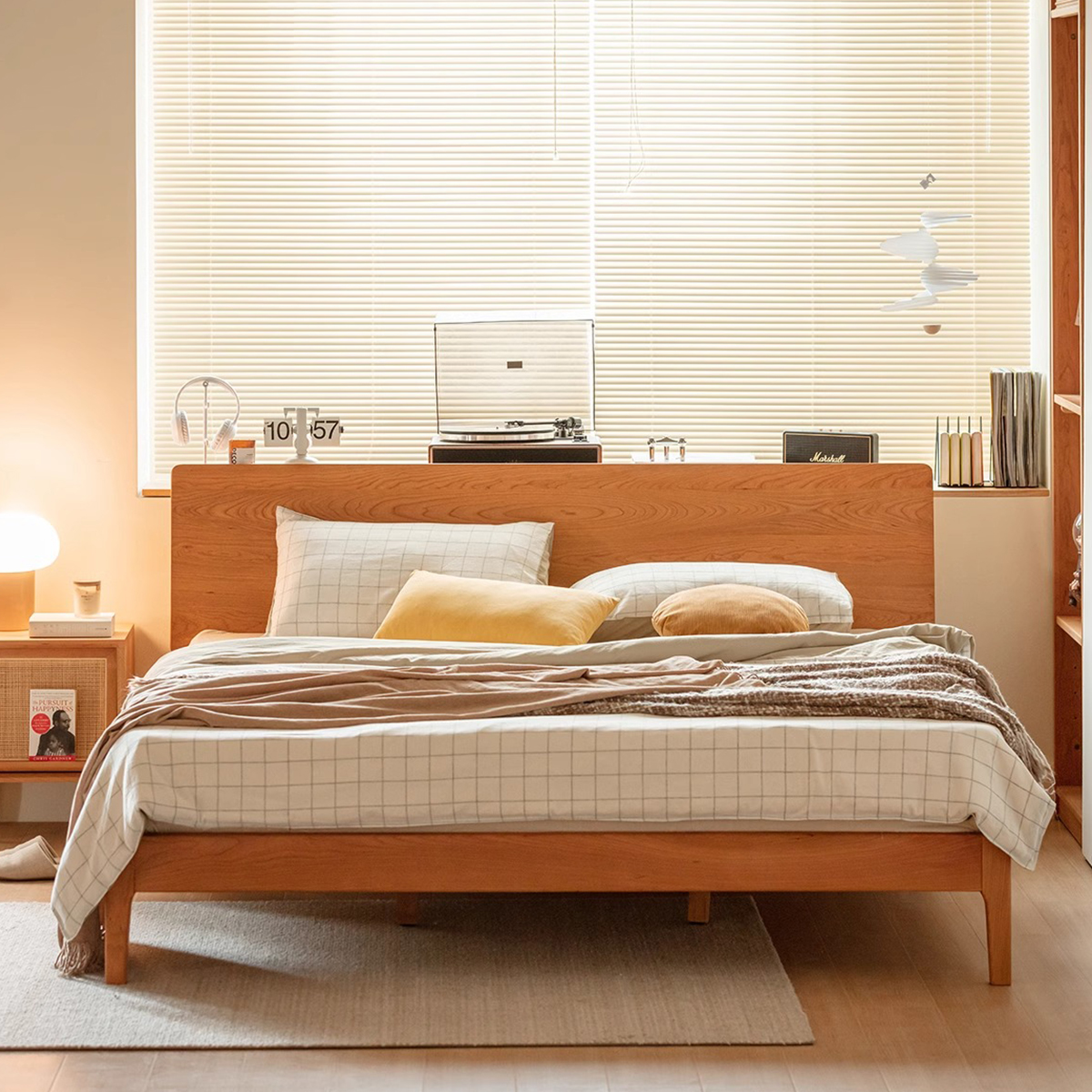 Woody Prime Cherry ナチュラルモダンベッド