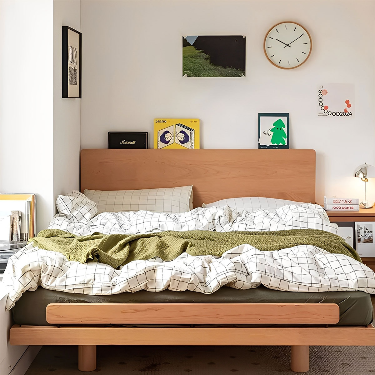 Woody Prime Cherry 木製コーナーフィットベッド