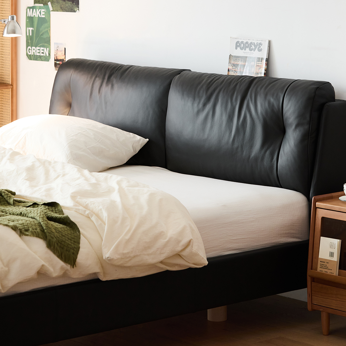 本革ヘッドボードベッド | 牛革ならではの上質感と快適さを提供 – CAGUUU