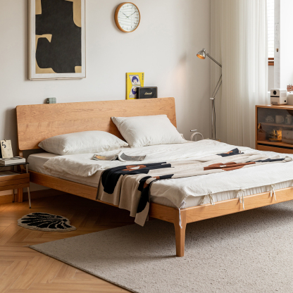 Woody Prime Cherry 木製ハイフットベッド