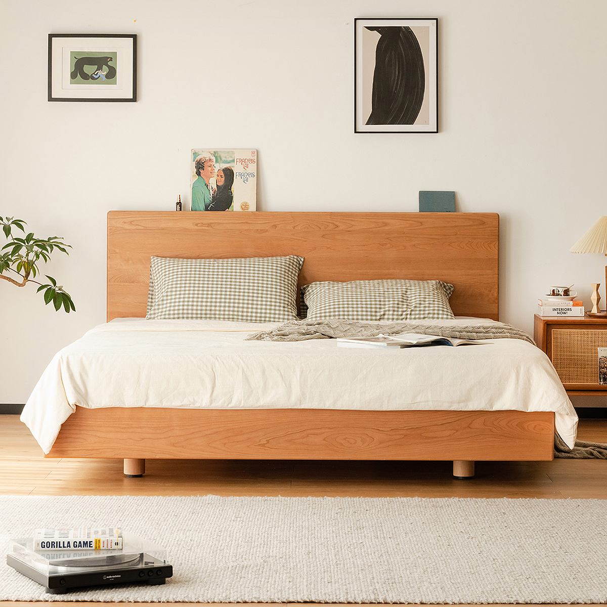 天然木製ベッド | 高級感と耐久性を備えた 天然木使用のエレガント