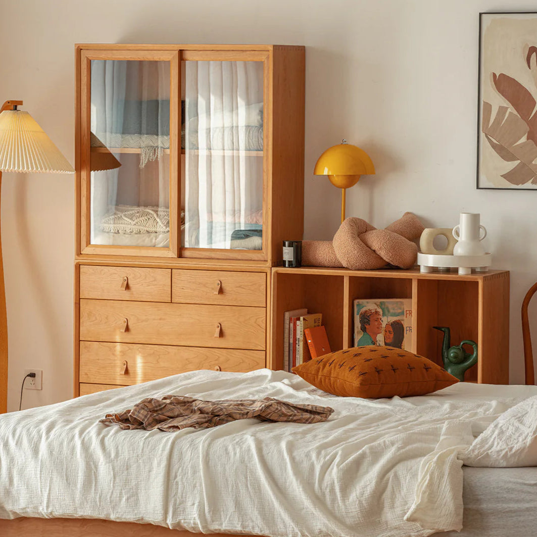 Woody Prime Cherry 大容量組み合わせ棚 | 高級感と柔軟性を兼ね備えた