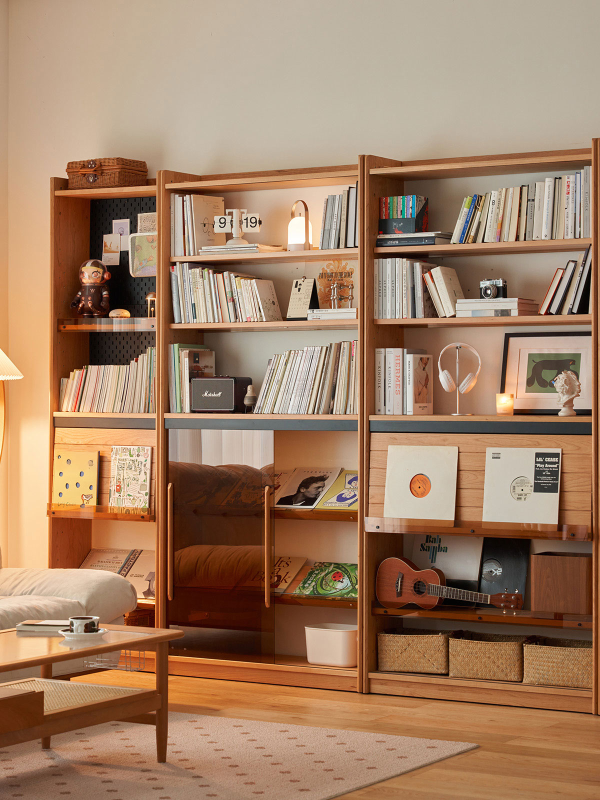 Woody Prime Cherry 多機能木製ブックシェルフ – CAGUUU