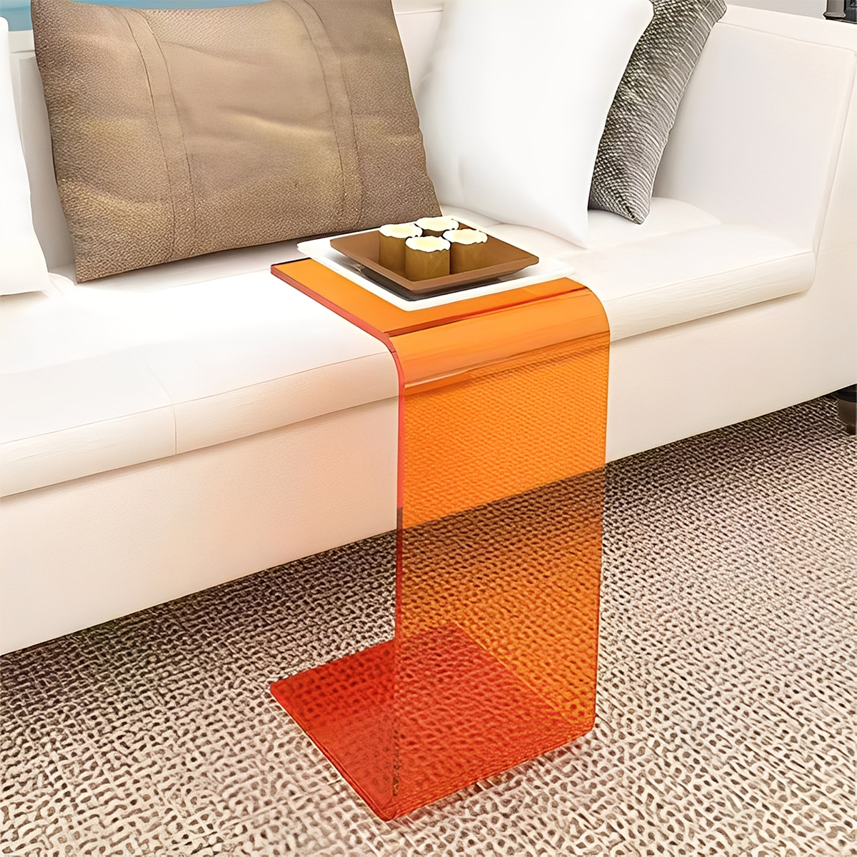 MonoLucent U字アクリルサイドテーブル