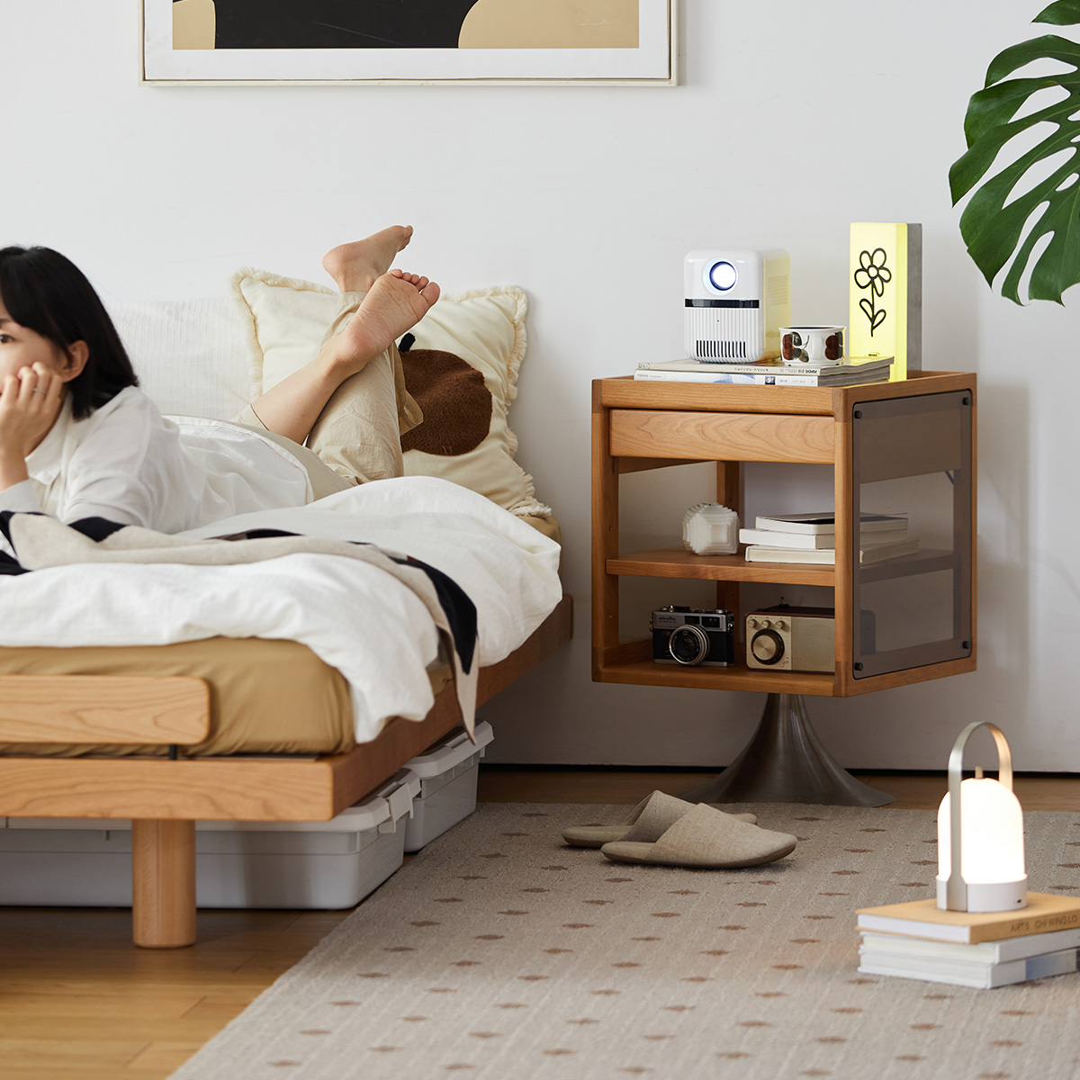 Woody Prime Cherry 回転式サイドキャビネット – CAGUUU