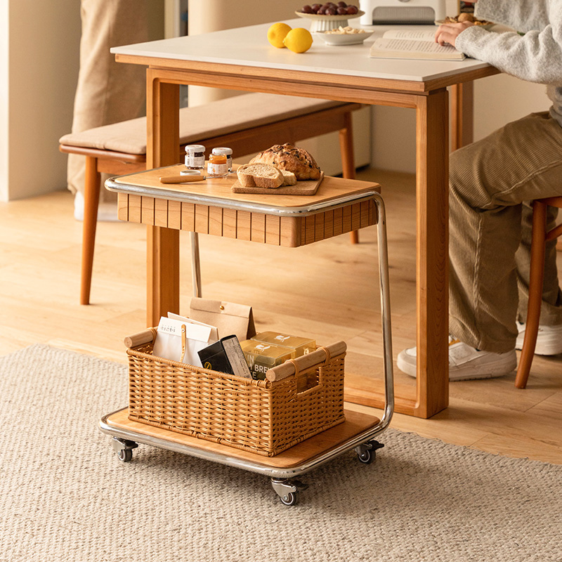 組み立て式三段テーブル バンブー オープンラック サイドテーブル 組み立て式 バンブー