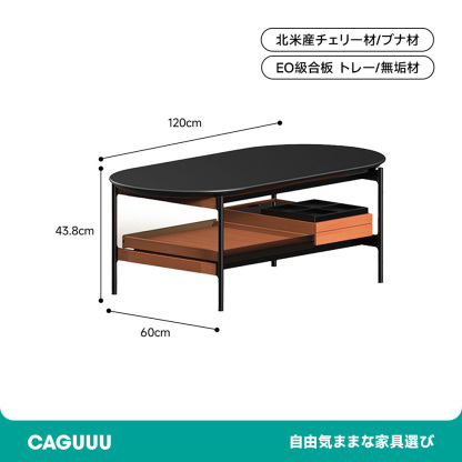 オープンラック付きセンターテーブル