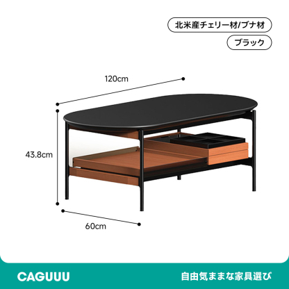 オープンラック付きセンターテーブル