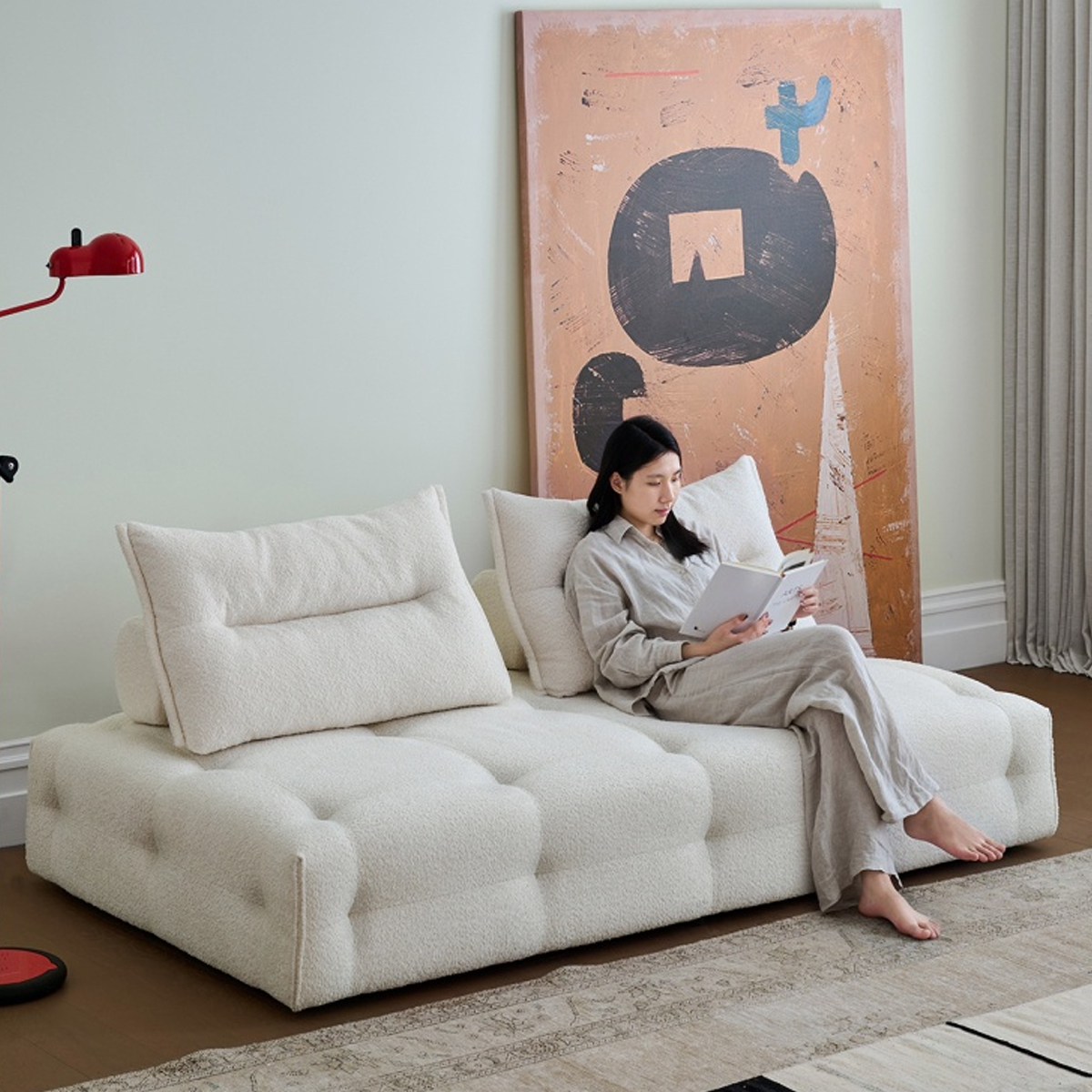 ボリュームクッションローソファ