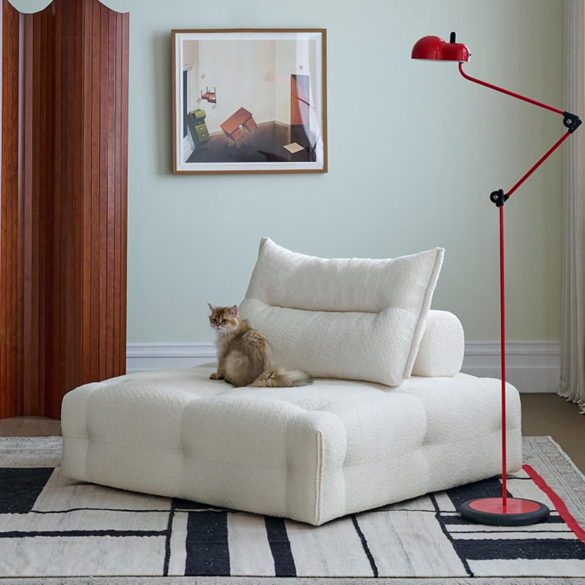 ボリュームクッションローソファ