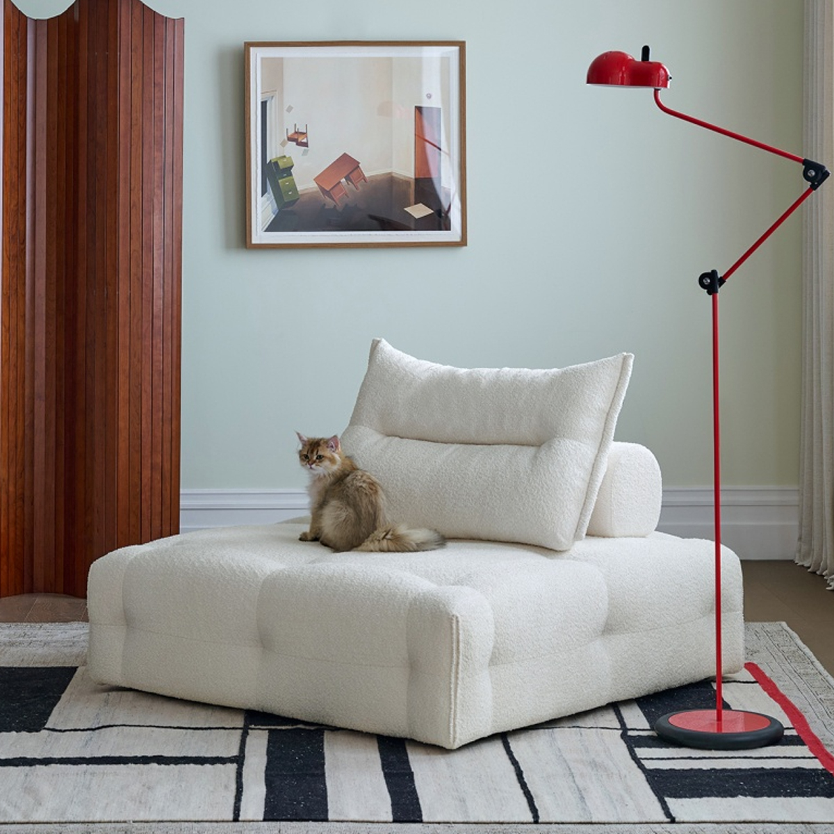 ボリュームクッションローソファ