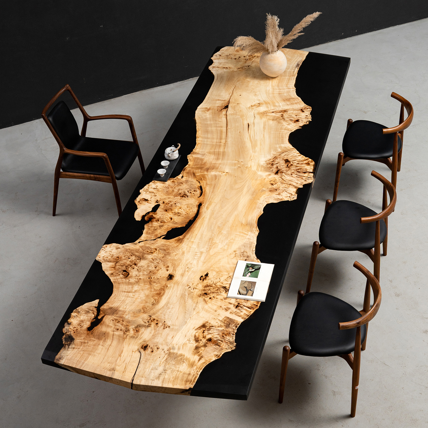 手付金】Ever Wood ポプラ製リバーテーブル天板 | 自然素材と職人技が