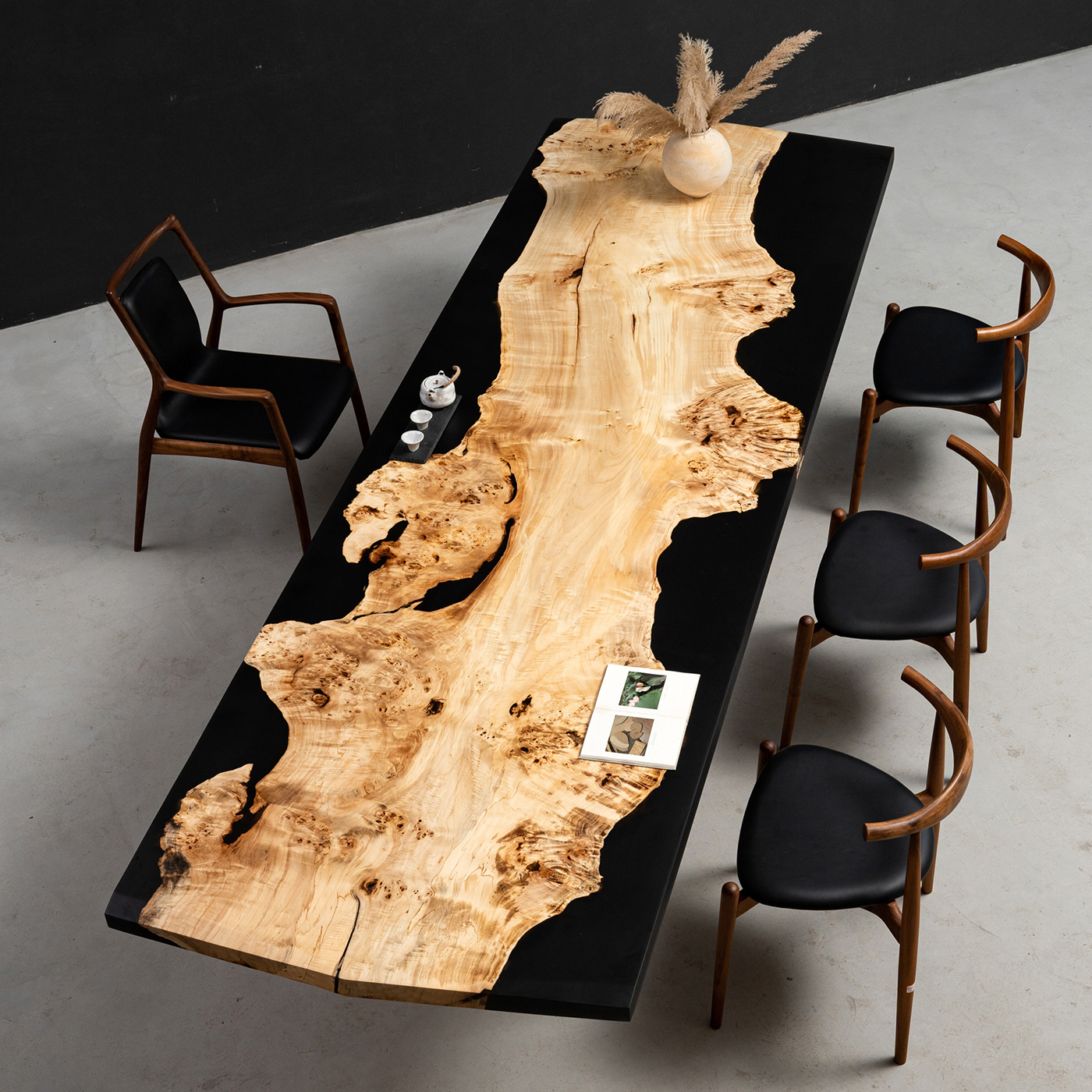 【手付金】Ever Wood ポプラ製リバーテーブル天板