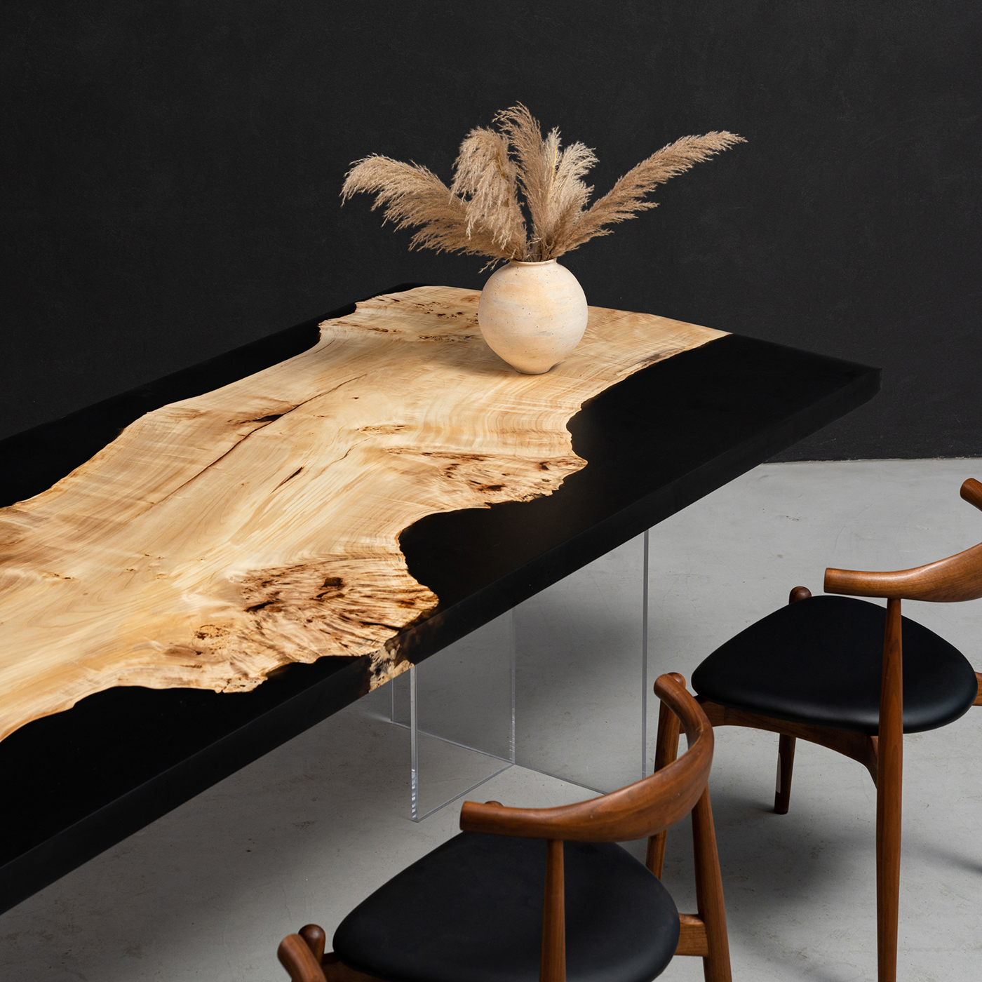 【手付金】Ever Wood ポプラ製リバーテーブル天板