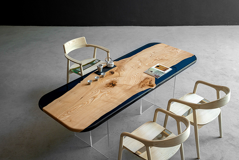 手付金】Ever Wood ホワイトオーク製ローテーブル天板 | 自然の温かみ