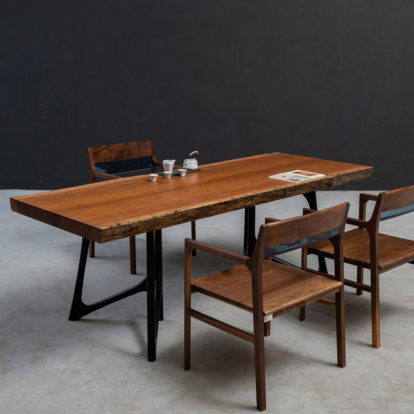 【手付金】Ever Wood モダン調木製ロングテーブル天板