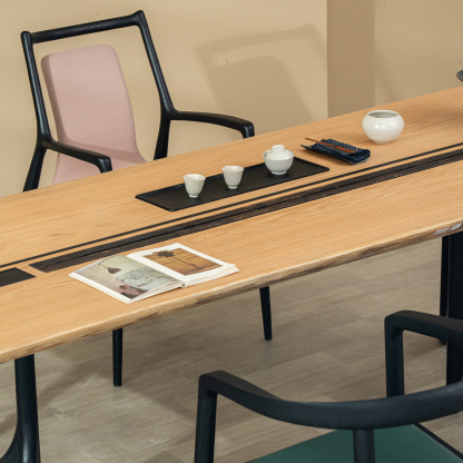 【手付金】Ever Wood レッドオーク製ロングテーブル天板