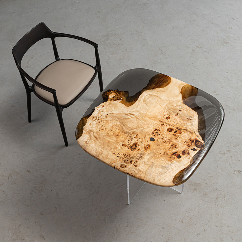 【手付金】Ever Wood ポプラ製リバーローテーブル天板