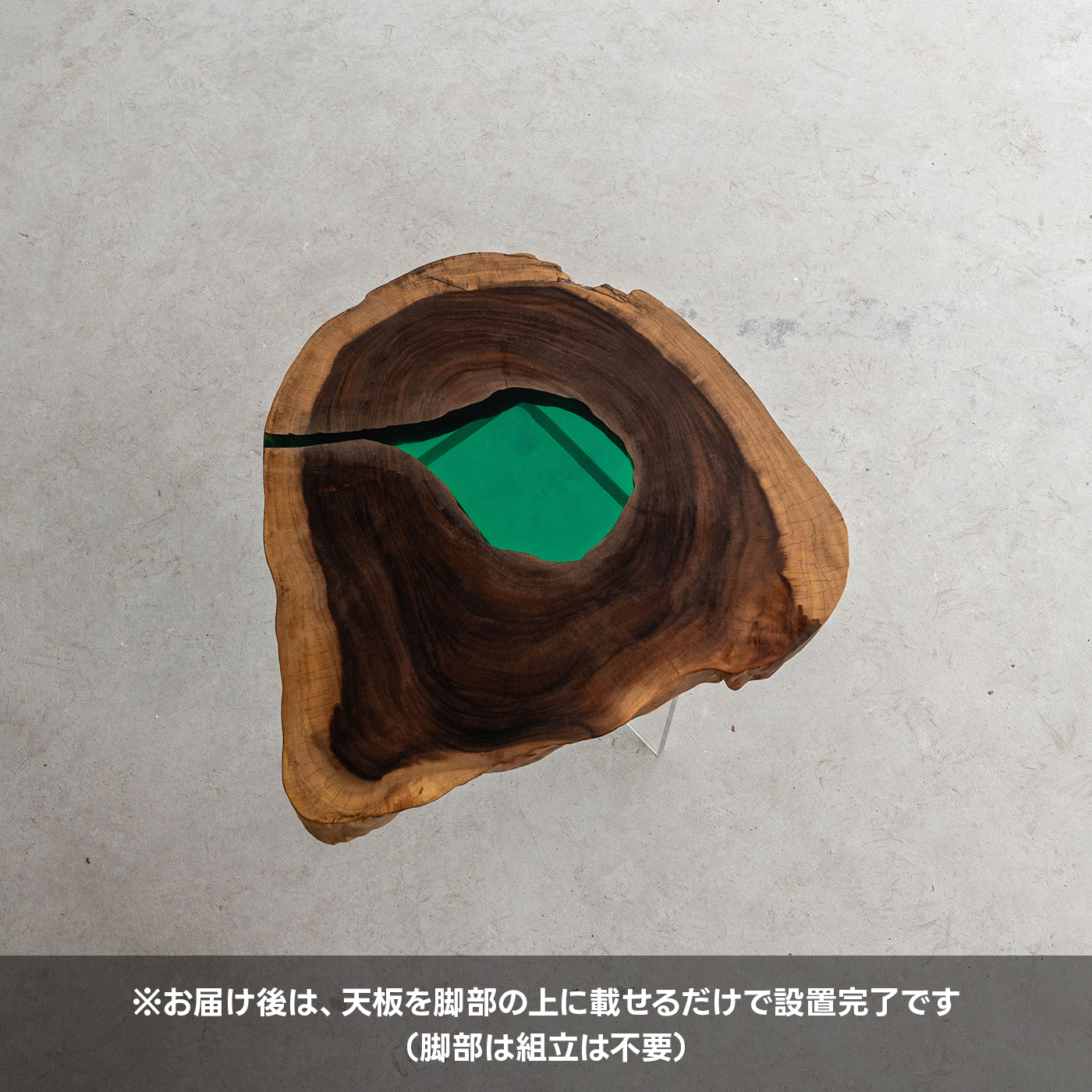 【手付金】Ever Wood 木製T型脚ローテーブル天板