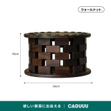 レンガ風木製ローテーブル円形脚 - Thumbnail 6