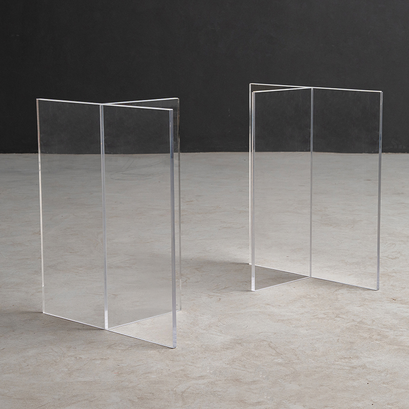 T字型アクリルテーブル脚