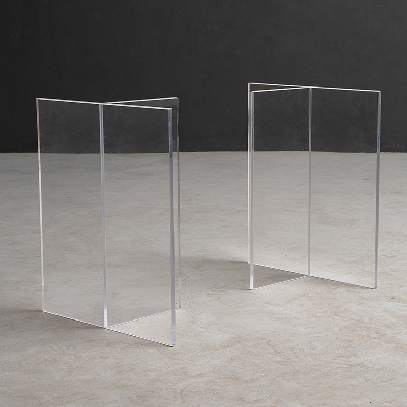 T字型アクリルテーブル脚