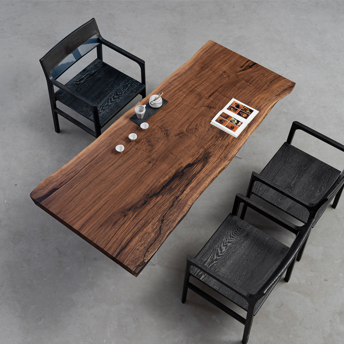 【手付金】Ever Wood ブラックウォールナット製一枚板テーブルトップ