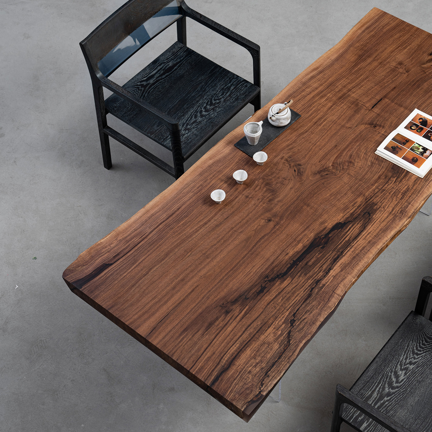 手付金】Ever Wood ブラックウォールナット製一枚板テーブルトップ