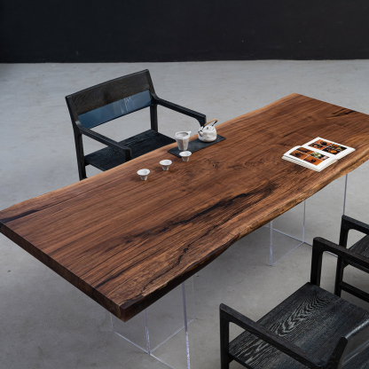 【手付金】Ever Wood ブラックウォールナット製一枚板テーブルトップ