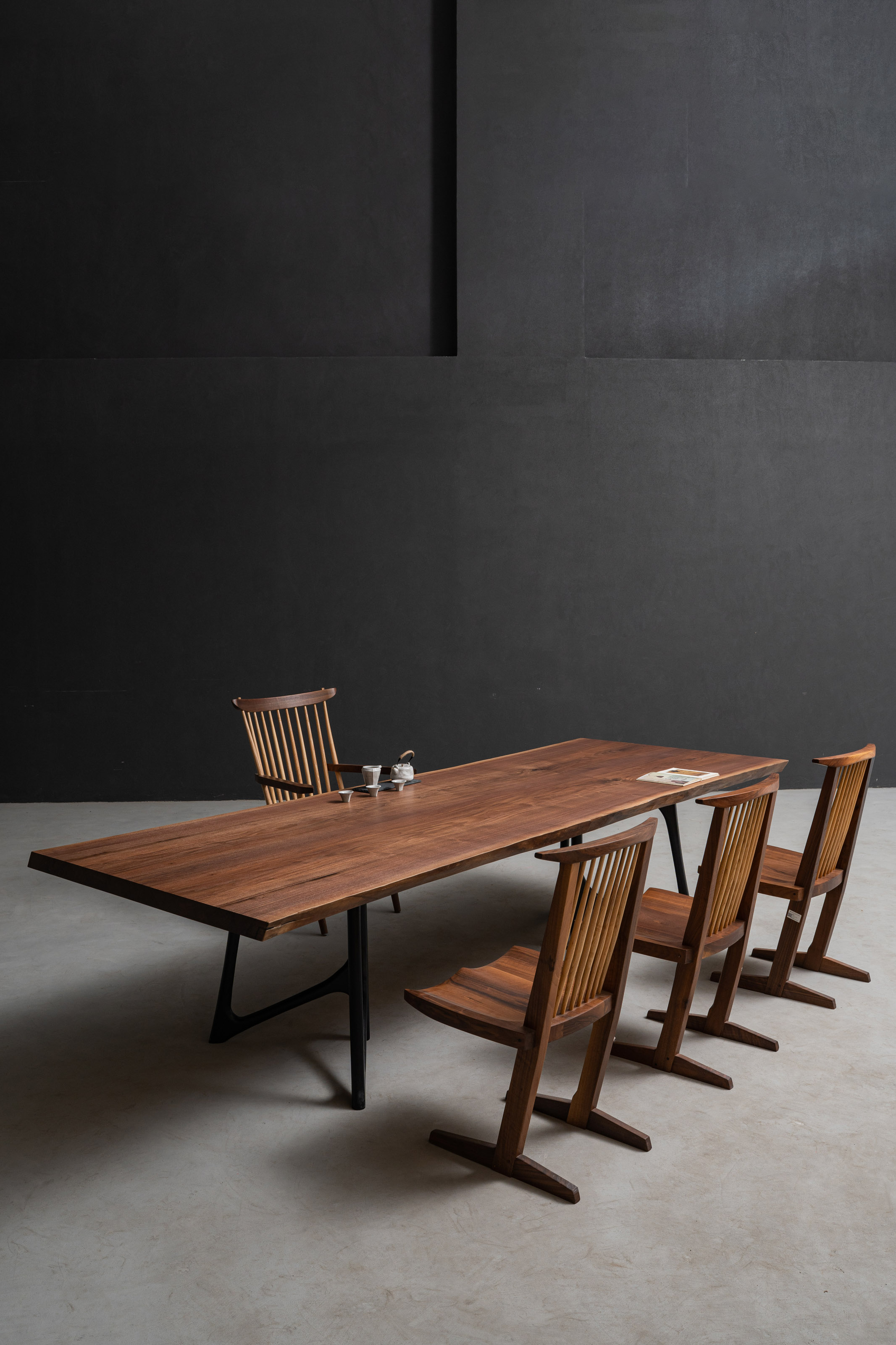 手付金】Ever Wood ブラックウォールナット製大判テーブルトップ