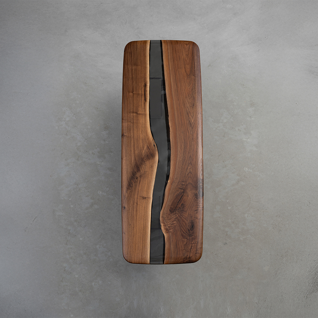 Ever Wood ブラックウォールナット製バイカラーテーブルトップ