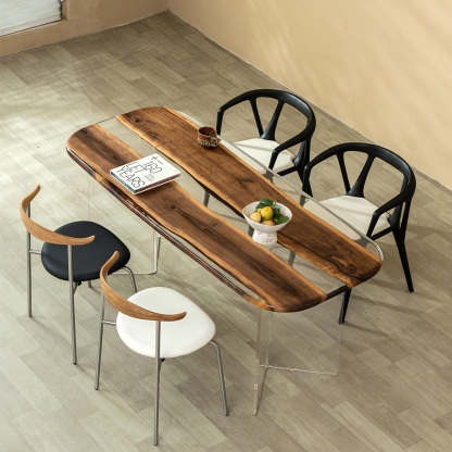 Ever Wood ブラックウォールナット製クリアテーブルトップ