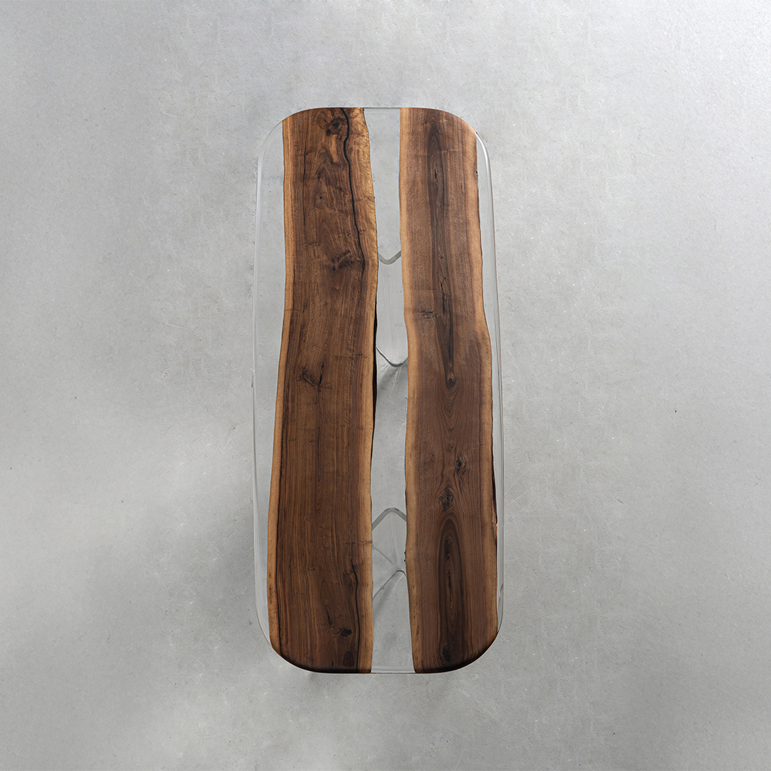 Ever Wood ブラックウォールナット製クリアテーブルトップ