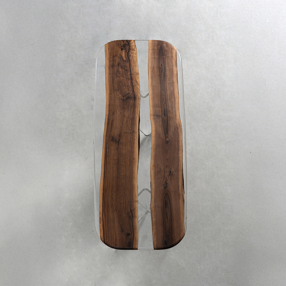 Ever Wood ブラックウォールナット製クリアテーブルトップ