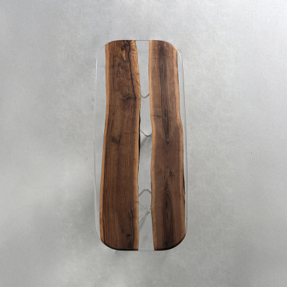 Ever Wood ブラックウォールナット製クリアテーブルトップ