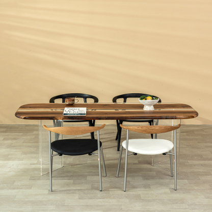 Ever Wood ブラックウォールナット製クリアテーブルトップ