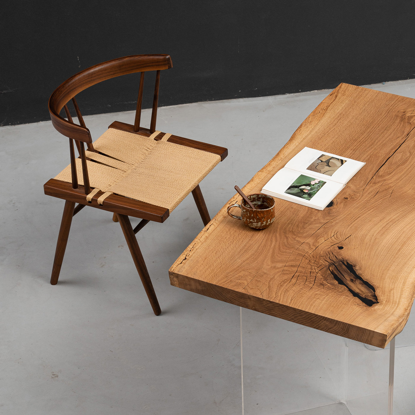 【手付金】Ever Wood ホワイトオーク製一枚板テーブルトップ