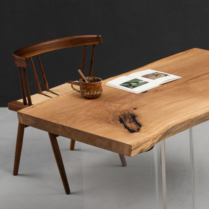 【手付金】Ever Wood ホワイトオーク製一枚板テーブルトップ