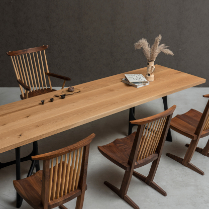 【手付金】Ever Wood ホワイトオーク製ロンングテーブルトップ