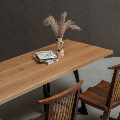 【手付金】Ever Wood ホワイトオーク製ロンングテーブルトップ