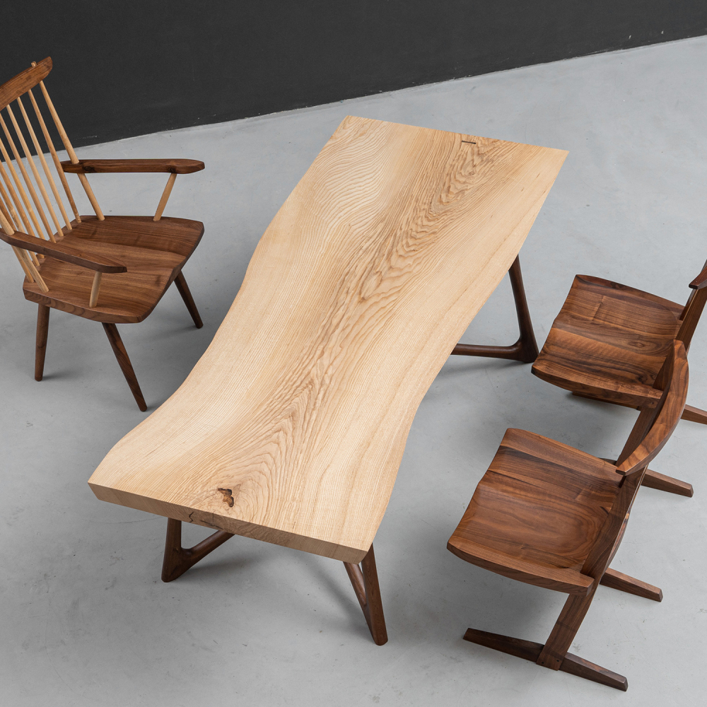 Ever Wood ホワイトアッシュ製一枚板テーブルトップ