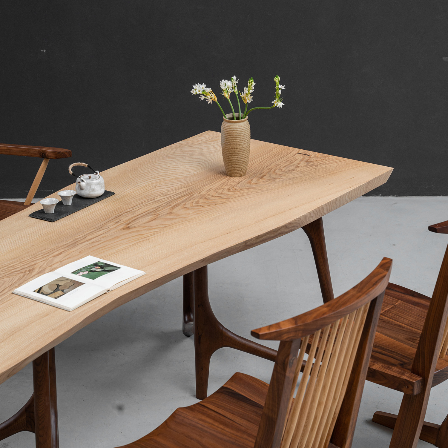 【手付金】Ever Wood ホワイトアッシュ製一枚板テーブルトップ