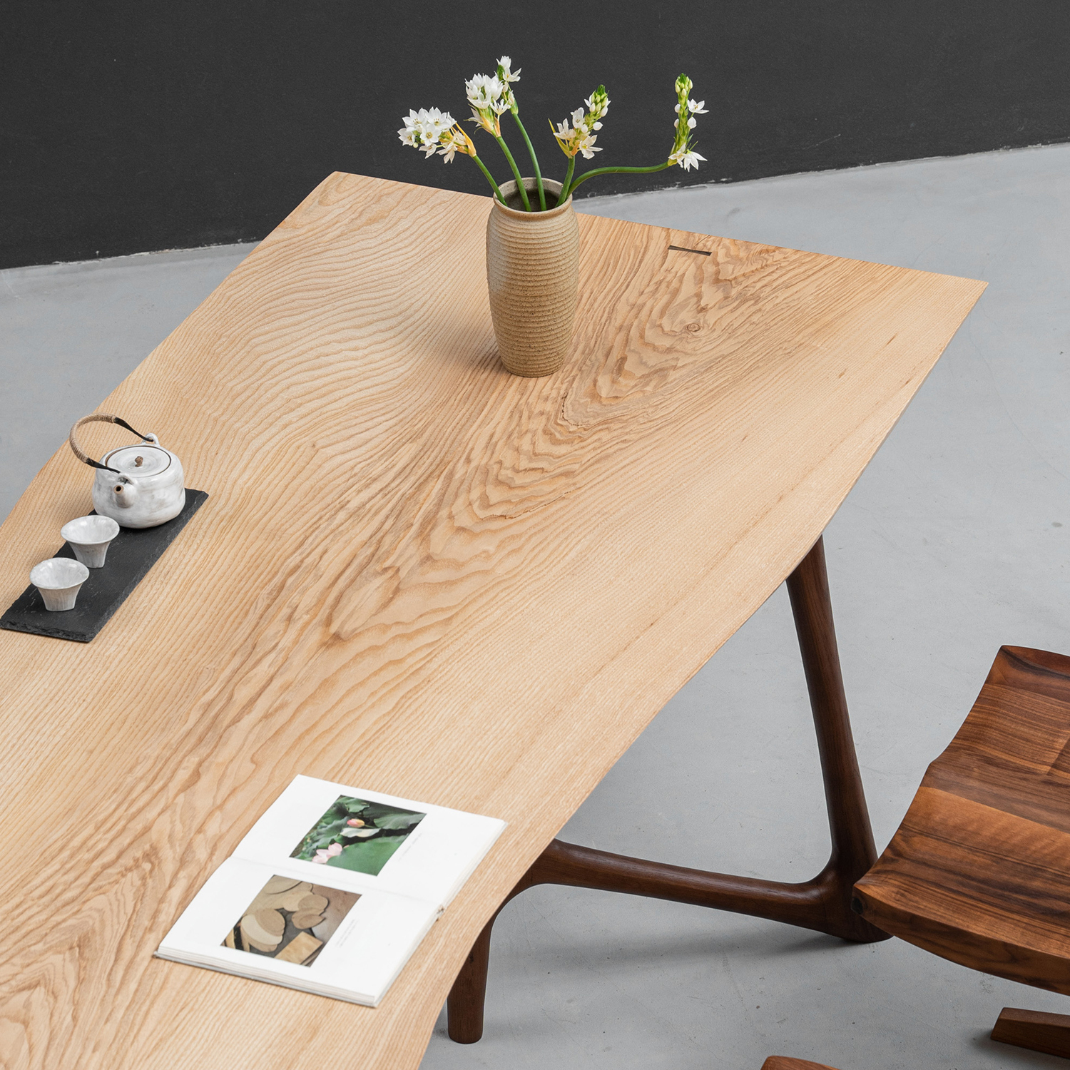 【手付金】Ever Wood ホワイトアッシュ製一枚板テーブルトップ