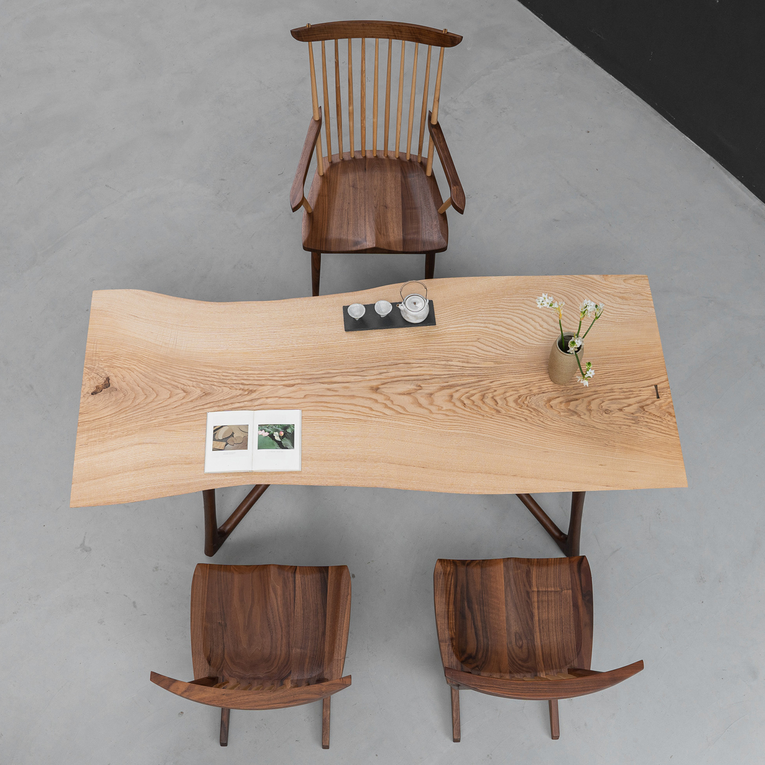 【手付金】Ever Wood ホワイトアッシュ製一枚板テーブルトップ