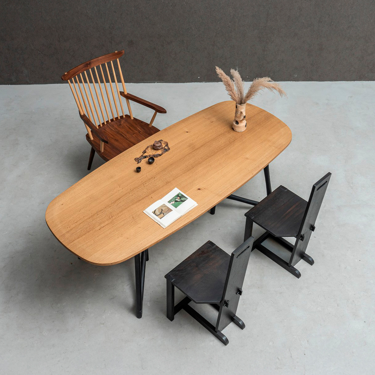 【手付金】Ever Wood レッドオーク製大判テーブルトップ